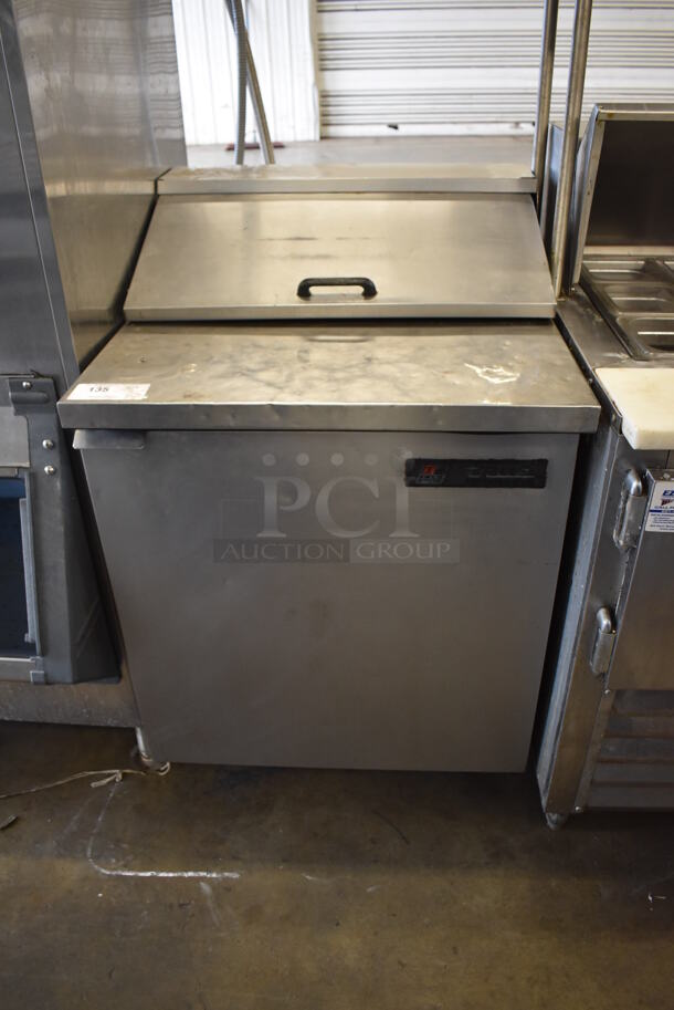 True TSSU-27-8 Stainless Steel Commercial Sandwich Salad Prep Table Bain Marie Mega Top. 115 Volts, 1 Phase. 28x30x42.5. Tested and Powers On But Does Not Get Cold