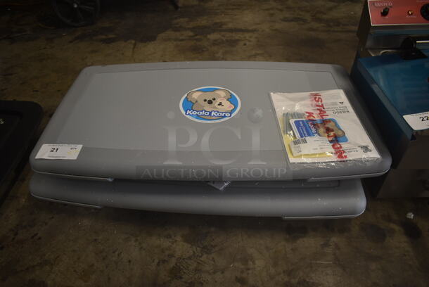 2 BRAND NEW! Koala Kare Gray Poly Wall Mount Diaper Changing Stations. 2 Times Your Bid! - Image 1 of 3