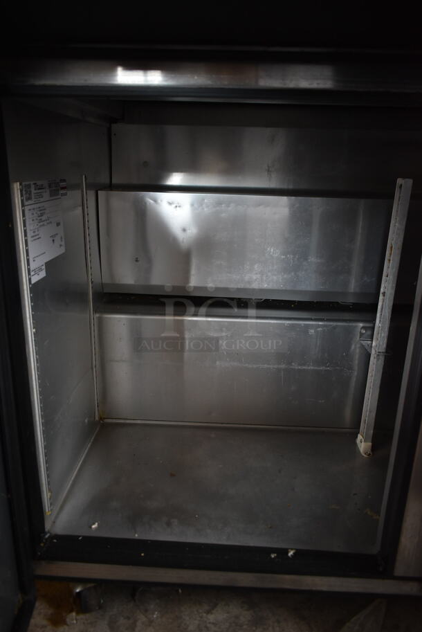 2017 True TSSU-72-30M-B-ST Stainless Steel Commercial Sandwich Salad Prep Table Bain Marie Mega Top on Commercial Casters. 115 Volts, 1 Phase. Tested and Working! - Image 6 of 8