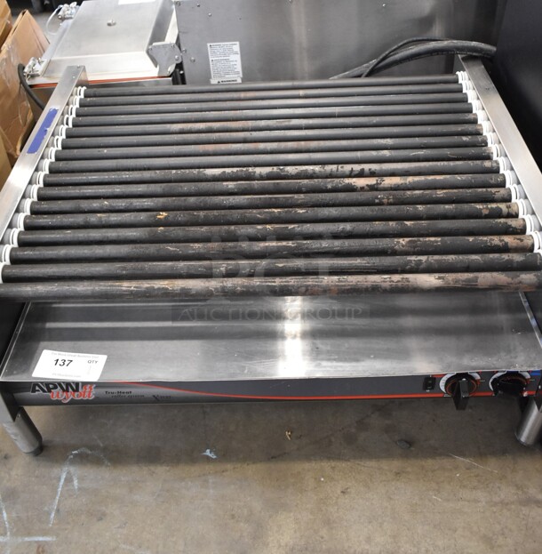 APW Wyott HRS-75 5T Stainless Steel Commercial Countertop Hot Dog Roller. 208/240 Volts, 1 Phase. - Image 1 of 5