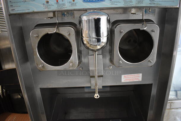 Taylor Model 342D-27 Stainless Steel Commercial Floor Style Air Cooled 2 Flavor Frozen Beverage Machine w/ Drink Mixer Attachment on Commercial Casters. 208-230 Volts, 1 Phase. 26x34x60 - Image 3 of 7