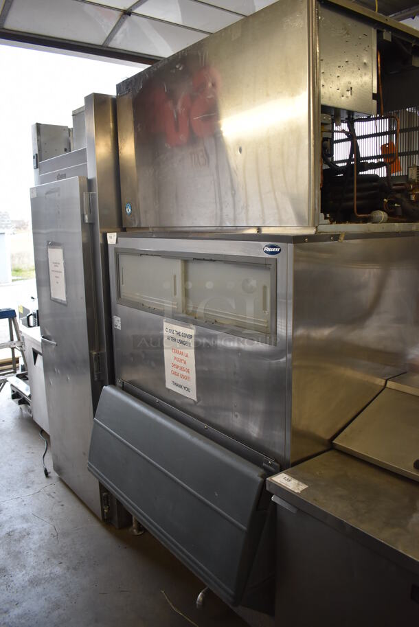 Hoshizaki KM-1301SWH Stainless Steel Commercial Ice Machine Head on Follett SG1300S-48 Stainless Steel Commercial Ice Bin. 208-230 Volts, 1 Phase. 48x38x92 - Image 6 of 6