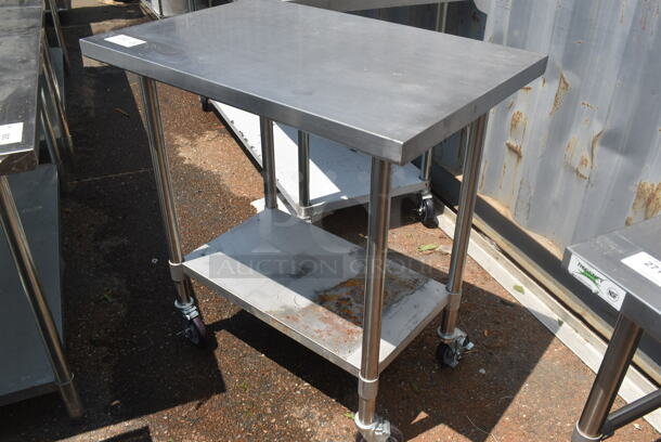 Regency Stainless Steel Table w/ Metal Under Shelf on Commercial Casters. - Image 3 of 3