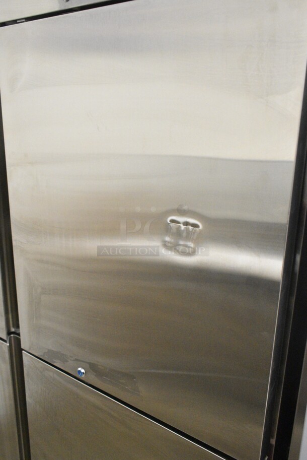 BRAND NEW SCRATCH AND DENT! 2023 Avantco 178Z2F4K Stainless Steel 54" Solid Half Door Stainless Steel Reach-In Freezer. 115 Volts, 1 Phase.  Tested and Powers On But Does Not Get Cold - Image 3 of 10
