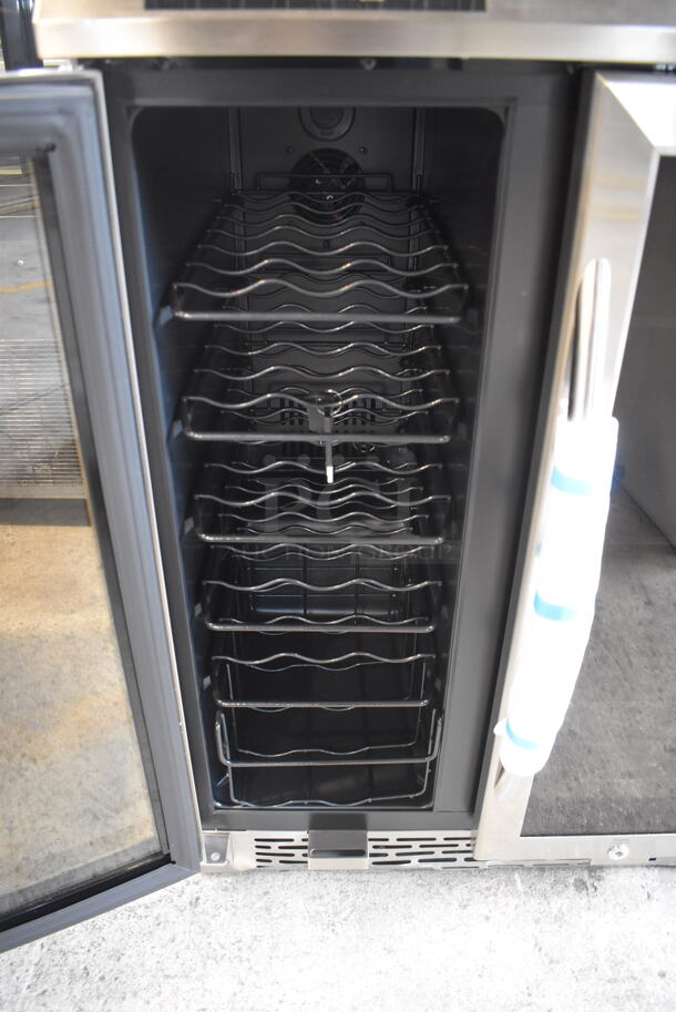 BRAND NEW SCRATCH AND DENT! Avanti WBV19DZ Commercial Stainless Steel Electric Powered Side By Side Dual Zone Wine/Beverage Center.115/V. Tested and Working! - Image 4 of 7