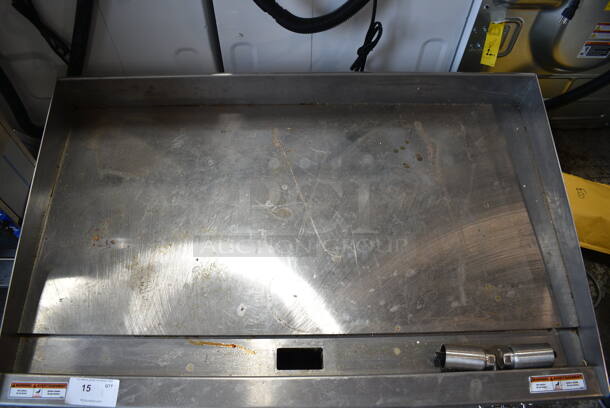 BRAND NEW SCRATCH AND DENT! Vulcan HEG48E-1 Stainless Steel Commercial Countertop 48" Electric Countertop Griddle with Snap-Action Thermostatic Controls. 208 Volts, 3/1 Phase.   - Image 5 of 7