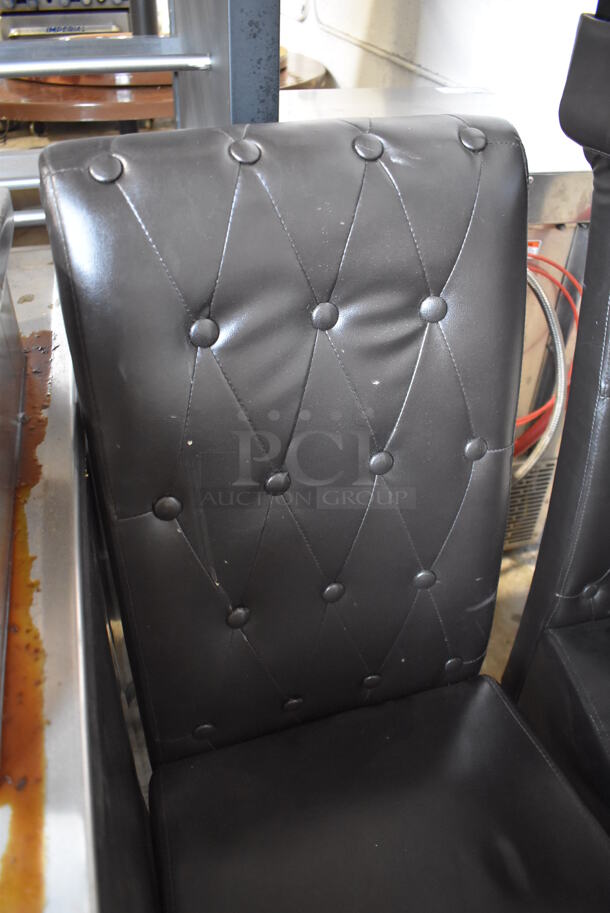 4 Black Dining Chairs. 16x24x41. 4 919.167790 - Image 3 of 5