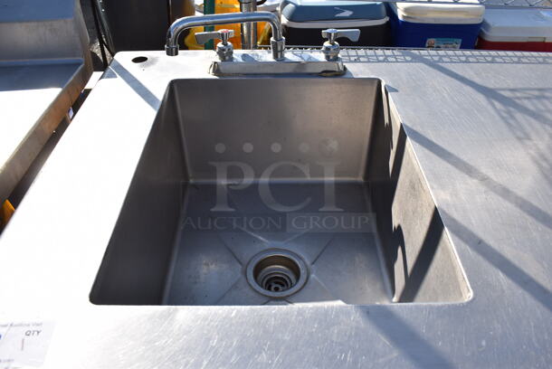 Stainless Steel Table w/ Sink Basin, Faucet, Handles, Drawer and Under Shelf. 96x30x35. Bay 16x20x10 - Image 6 of 6