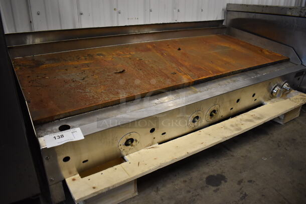 Connerton Stainless Steel Commercial Countertop Natural Gas Powered Flat Top Griddle. 60x29x14