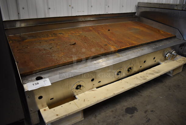 Connerton Stainless Steel Commercial Countertop Natural Gas Powered Flat Top Griddle. 60x29x14 - Image 1 of 4