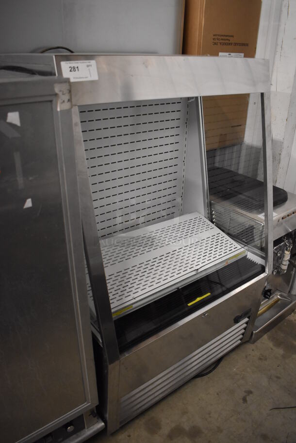 Stainless Steel Commercial Floor Style Open Grab N Go Merchandiser. 36x30x58. Tested and Powers On But Does Not Get Cold - Image 2 of 5