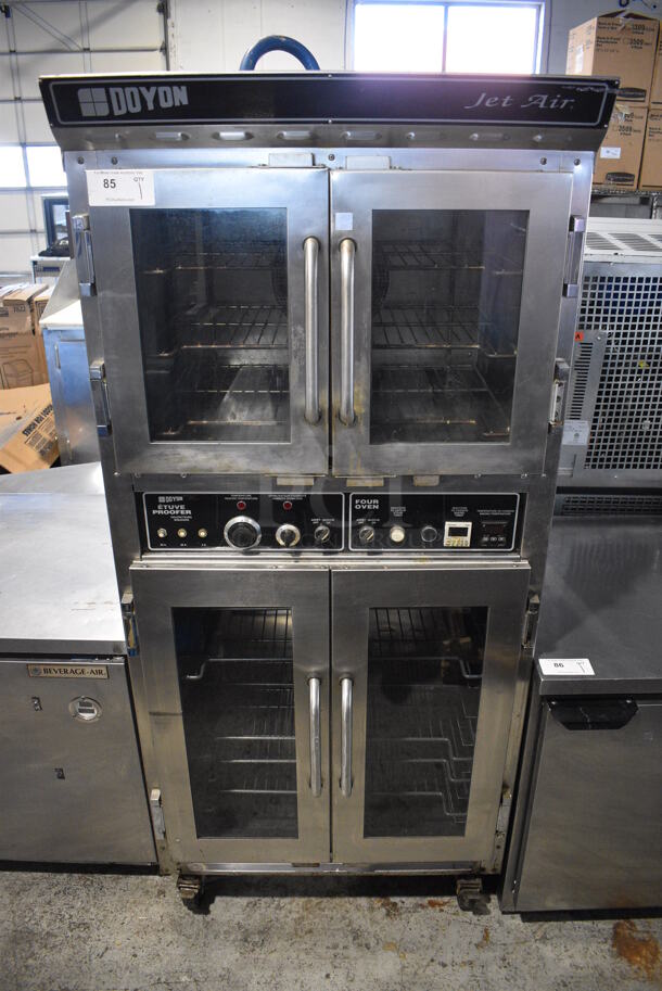 Doyon Model JAOP3G Stainless Steel Commercial Propane Gas Powered Oven Proofer on Commercial Casters. 52,000 BTU. 32x43x71.5