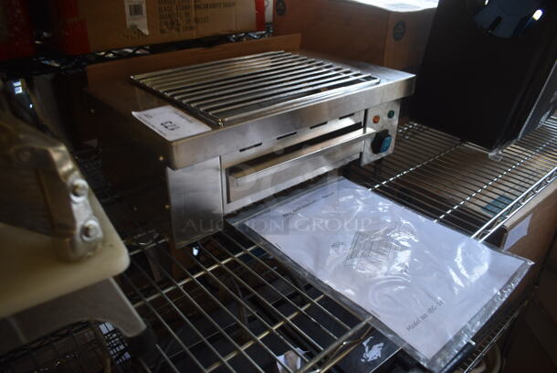 BRAND NEW! 2022 IBG-18 Stainless Steel Commercial Countertop BBQ Barbecue Grill. 110 Volts, 1 Phase. Tested and Working! - Image 2 of 4