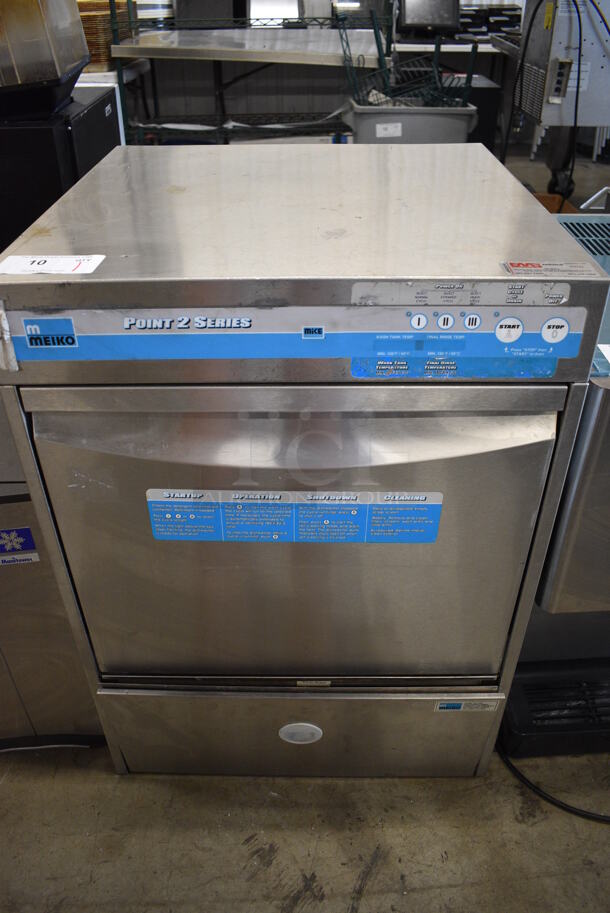 Meiko Model FV40.2 Stainless Steel Commercial Undercounter Dishwasher. 208-230 Volts, 3 Phase. 24x24x33.5