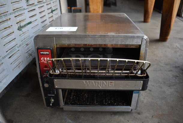 Waring Model CTS1000 Stainless Steel Commercial Countertop Conveyor Toaster Oven. 120 Volts, 1 Phase. 14x18x13. Tested and Working!