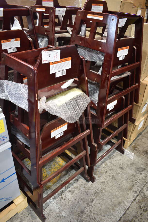 8 BRAND NEW! GET HC-100-MOD-M2 Mahogany Finish Hardwood High Chair . 8 Times Your Bid! - Image 2 of 6