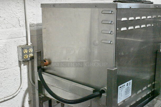 Intek XS240-12-3 Stainless Steel Commercial Single Compartment Steam Cabinet on Equipment Stand w/ Commercial Casters. 240 Volts, 3 Phase.  - Image 7 of 8