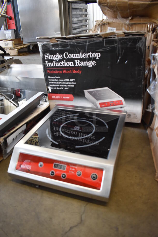 BRAND NEW IN BOX! Avantco 177IC3500 Stainless Steel Commercial Countertop Electric Powered Single Burner Induction Range. 208-240 Volts, 1 Phase. 13x17x4. Tested and Working! - Image 3 of 7
