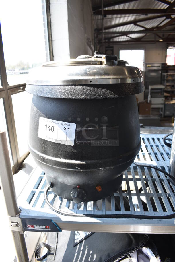 Cadco Model VSK-1 Stainless Steel Commercial Countertop Soup Kettle Food Warmer. 120 Volts, 1 Phase. 12x12x16. Tested and Working!