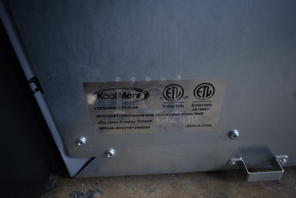 BRAND NEW SCRATCH AND DENT! KoolMore KM-CTCO-44 Stainless Steel Commercial Countertop Electric Powered Convection Oven, Holds Full Size Pans, 4 Racks And 3500W Of Power. See Picture For Missing Exterior Glass Door Pane. 240 Volts. - Image 9 of 9