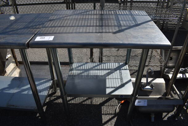 Stainless Steel Commercial Table w/ Metal Under Shelf. 30x24x35