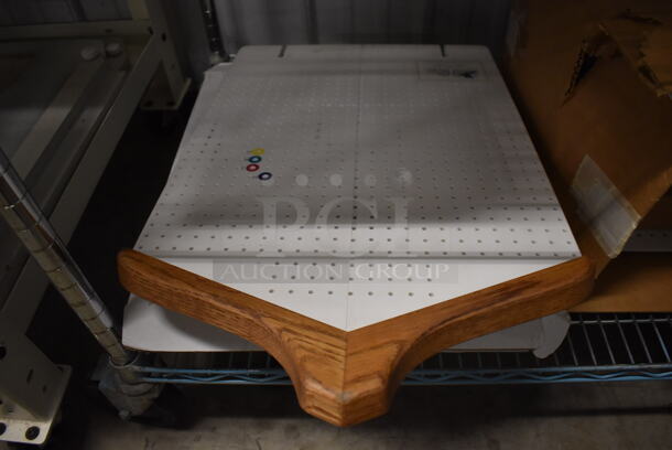 Expert Metal Commercial Floor Style Embroidery Machine on Commercial Casters w/ 2 Tiers Worth of Extra Parts, White 3 Drawer Cabinet of Thread and Pattern Board. Includes 25x34x64 - Image 12 of 12