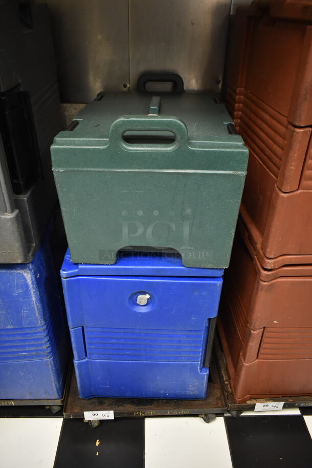 2 Poly Insulated Food Carrying Cases w/ 1 Dolly on Commercial Casters. 2 Times Your Bid! (kitchen #2) - Image 1 of 3