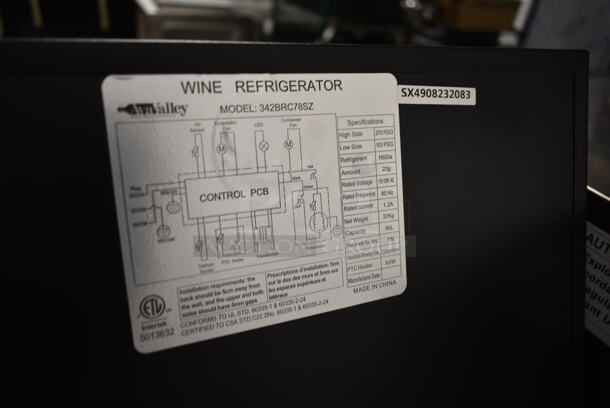 BRAND NEW SCRATCH AND DENT! AvaValley 342BRC78SZ Stainless Steel 78-Can Single Temperature Slim Full Glass Door Beverage Cooler Merchandiser. 115-120 Volts, 1 Phase. Tested and Does Not Power On - Image 5 of 5