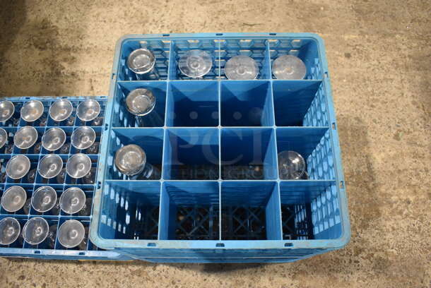 ALL ONE MONEY! Lot of 8 Dish Caddies on Dish Caddy Dolly w/ Various Glasses Including Wine Glasses and Ceramic Mugs - Image 5 of 12