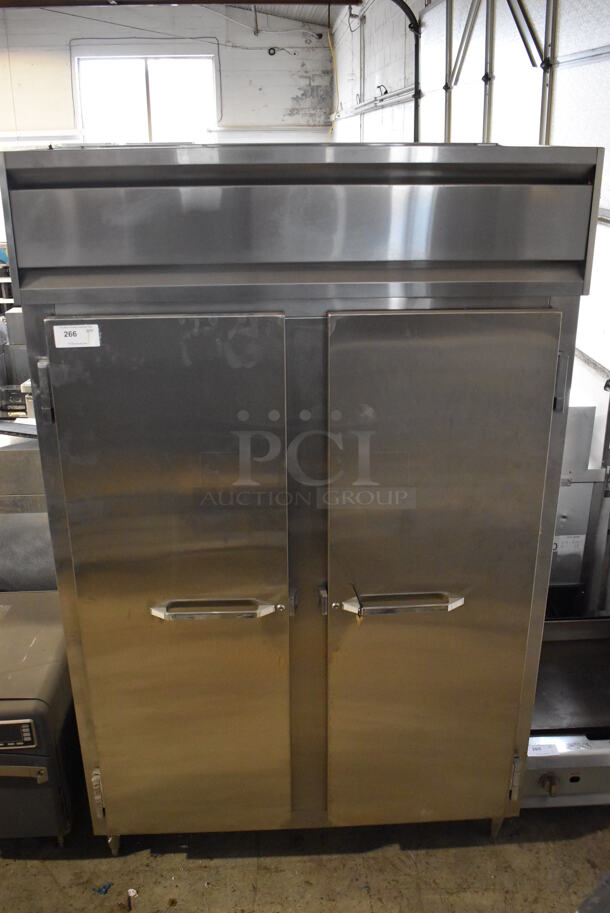 Continental DL2W-SS-PT Stainless Steel Commercial 2 Door Reach In Pass Through Warmer. 115/208-230 Volts, 1 Phase. 