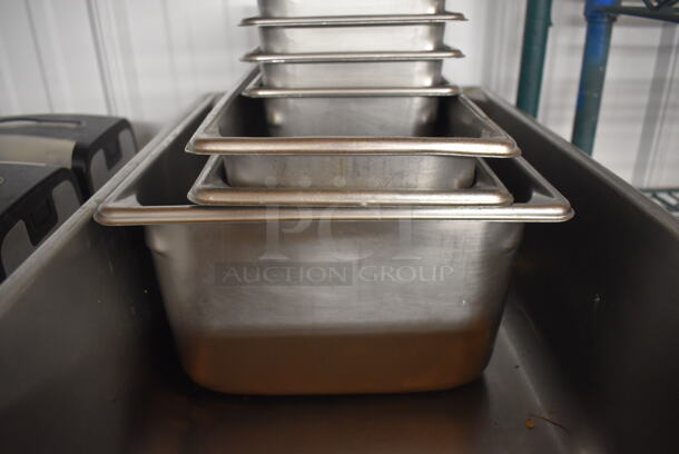 ALL ONE MONEY! Lot of 8 Various Stainless Steel Drop In Bins. Includes 1/6x6, 1/2x6 - Image 4 of 4