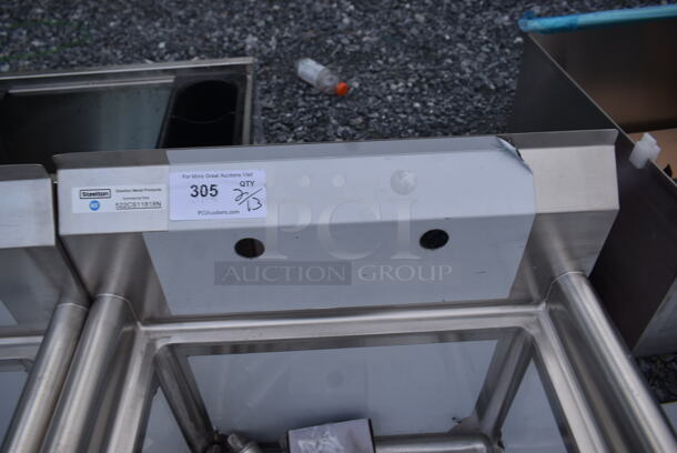 BRAND NEW SCRATCH AND DENT! Steelton 522CS11818N 23 1/2" 18-Gauge Stainless Steel One Compartment Commercial Sink without Drainboard - 18" x 18" x 12" Bowl - Image 4 of 5