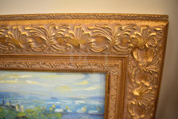 Framed Canvas Painting Reproduction of View of The Tuileries Gardens by Claude Monet From Art Dealer Ed Mero! - Image 10 of 10