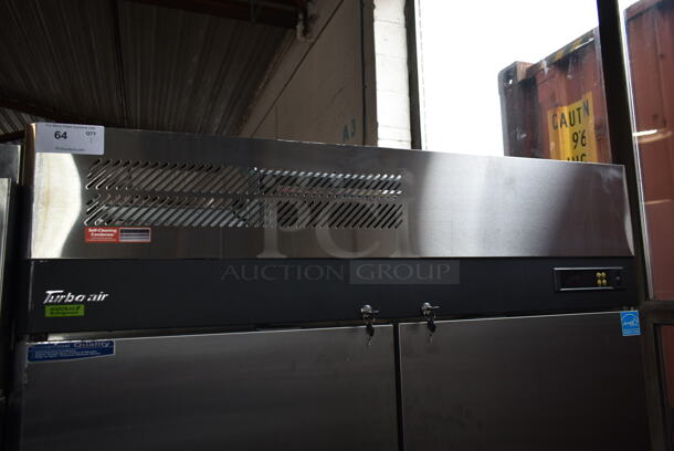 Turbo Air M3F47-2-N Stainless Steel Commercial 2 Door Reach In Freezer w/ Poly Coated Racks on Commercial Casters. 115 Volts, 1 Phase. Tested and Working! - Image 2 of 8