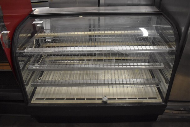 Stainless Steel Commercial Floor Style Deli Display Case Merchandiser w/ Metal Racks. 59x35x51. Tested and Working!