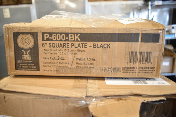 3 BRAND NEW SCRATCH AND DENT! Items Including GET P-500-BK Nara 6" Black Matte Square Melamine Plate, 55243121 Arcoroc 43121 Swirl Optic 12 oz. Dessert Dish by Arc Cardinal - 24/Case, 5511009 Libbey 1009 16.75 oz. Customizable Stackable Craft Beer Glass - 12/Case. 3 Times Your Bid!  - Image 5 of 10