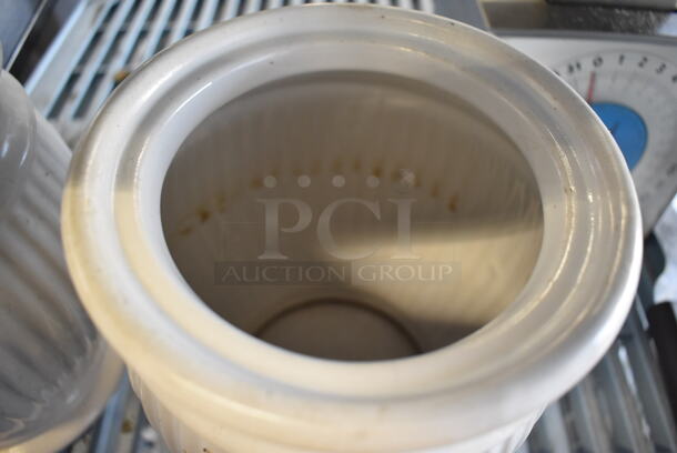 2 White Containers w/ Lid. 6.5x6.5x9. 2 Times Your Bid! - Image 5 of 5