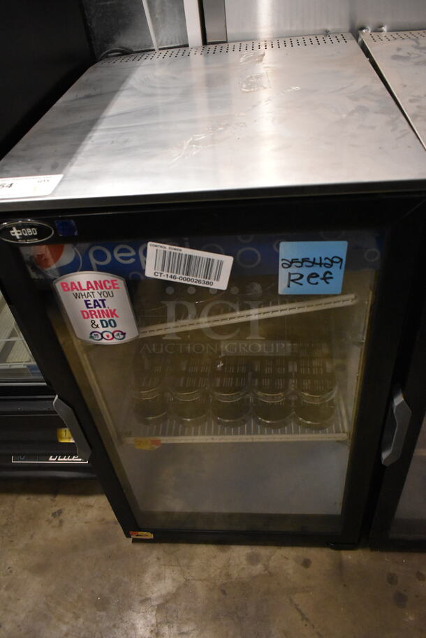 QBD DC6LP Metal Commercial Mini Cooler Merchandiser w/ Poly Coated Racks. 120 Volts, 1 Phase. Tested and Working!