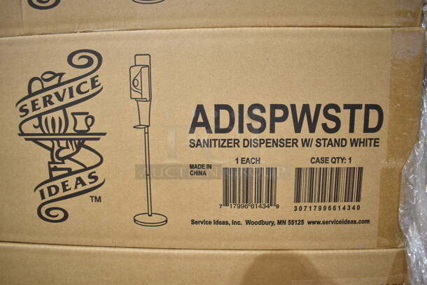 PALLET LOT of 60 BRAND NEW IN BOX! Service Ideas ADISPWSTD 27 oz Gel Soap and Hand Sanitizer Dispenser w/ Floor Stand - 53"H, White. 60 Times Your Bid! - Image 3 of 3