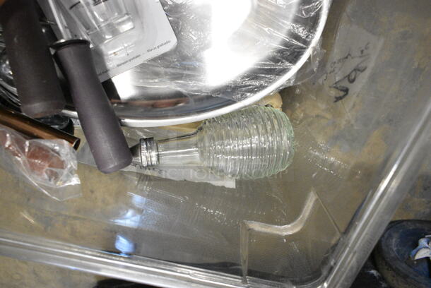 ALL ONE MONEY! Lot of Various Items Including Utensils and Pump in Clear Poly Bin.  - Image 6 of 9