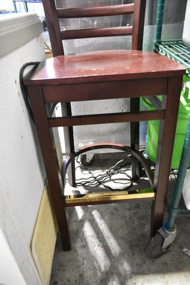 2 BRAND NEW SCRATCH AND DENT! Chairs; Wooden Bar Height and Wooden and Metal Dining Height. 2 Times Your Bid!  - Image 6 of 6