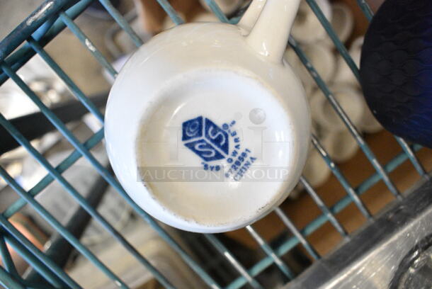 ALL ONE MONEY! Lot of 50 Clear Ceramic Mugs.  - Image 4 of 6