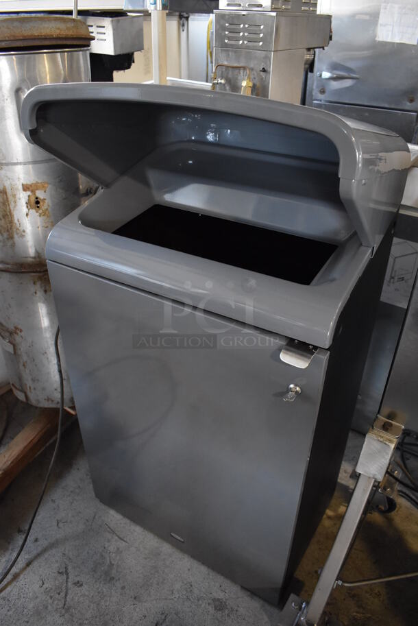 BRAND NEW! Rubbermaid Gray Metal Trash Can Shell. 24x19x46 - Image 2 of 7