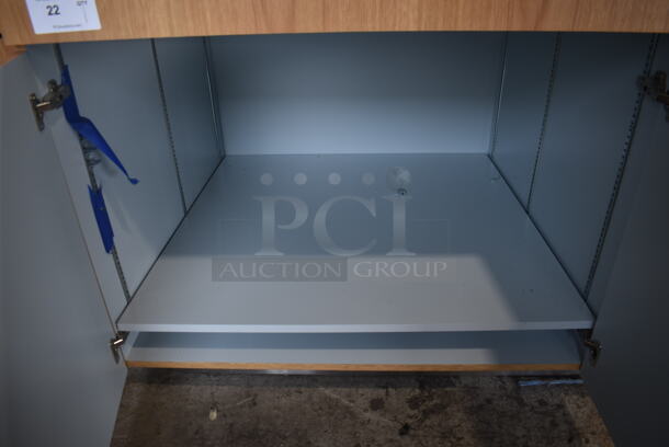 BRAND NEW! Wood Pattern Counter w/ 4 Doors. - Image 4 of 7