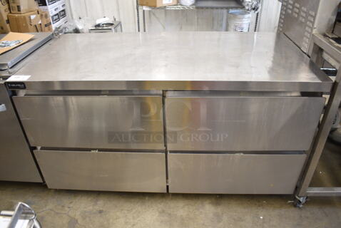 2020 Delfield GUF60P-0 Stainless Steel Commercial 4 Drawer Undercounter Freezer on Commercial Casters. 115 Volts, 1 Phase. Tested and Working!