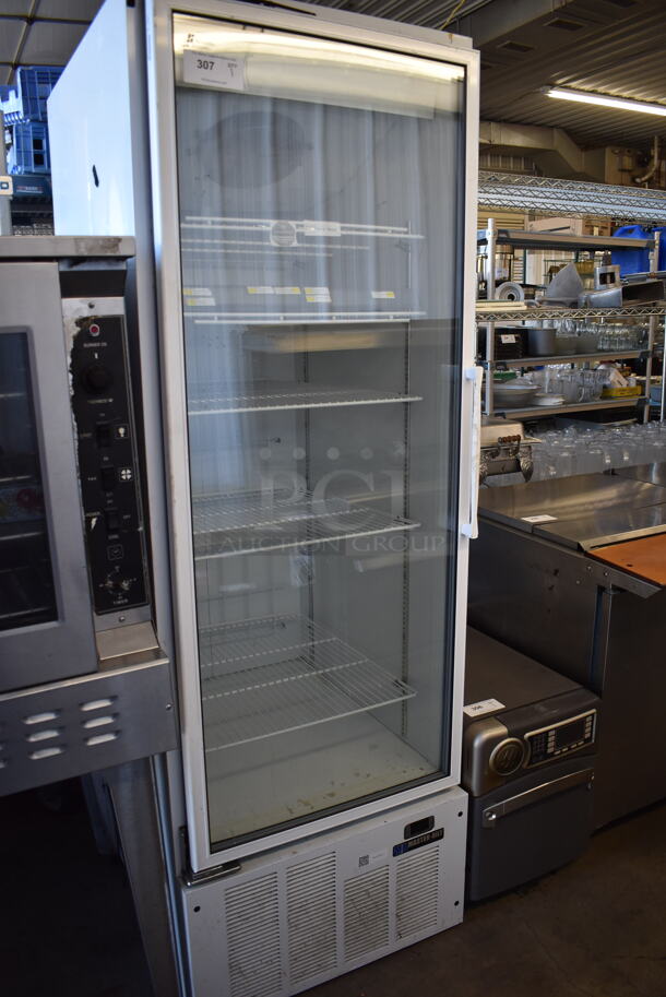 Master-Bilt BMG-23P Metal Commercial Single Door Reach In Cooler Merchandiser w/ Poly Coated Racks. 115/208-230 Volts, 1 Phase. 27x33x79. Tested and Working!