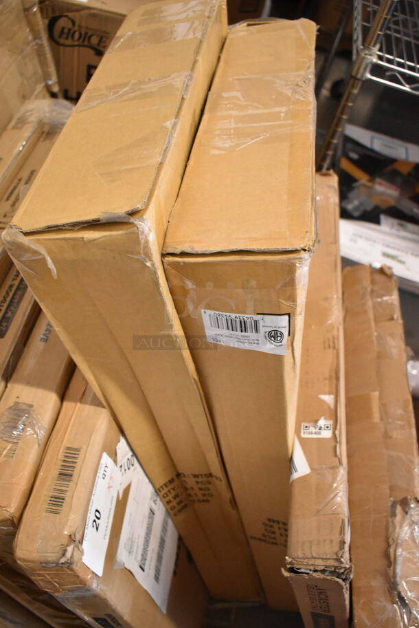 2 BRAND NEW SCRATCH AND DENT! American Metalcraft WTSB33 31" Black Wood Folding Tray Stand with Black Straps. 2 Times Your Bid! - Image 2 of 4