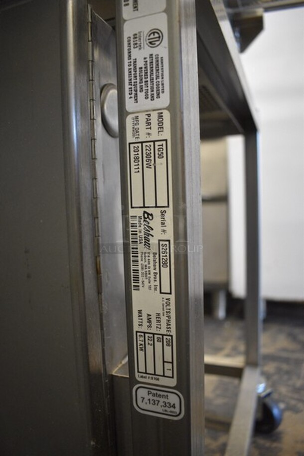 Belshaw Adamatic Model TG50 Stainless Steel Commercial Floor Style Thermoglaze Icing Machine on Commercial Casters. 208 Volts, 1 Phase. 80x33.5x54.5. - Image 4 of 6