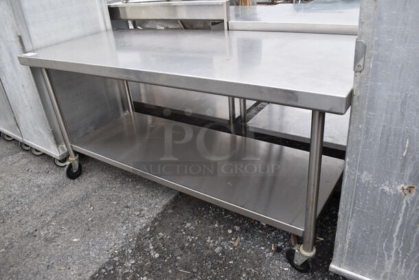 Stainless Steel Commercial Table w/ Under Shelf on Commercial Casters. 72x30x34 - Image 3 of 4