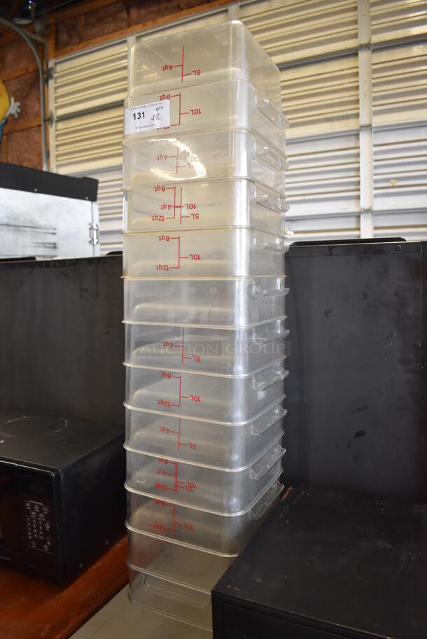 ALL ONE MONEY! Lot of 12 Poly 12 Quart Containers. 12.5x11x8 - Image 4 of 5